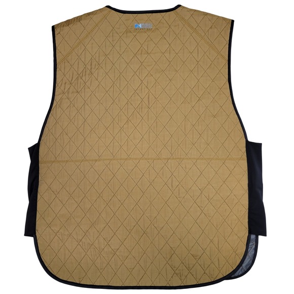 Fieldsheer Mobile Cooling Vest Unisex LG Quilted Tan Black Vest - Picture 2 of 6